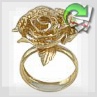 Золотое кольцо "Белая роза"