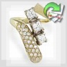 Золотое кольцо с цирконом "Лепесток"
