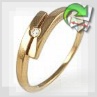 Золотое кольцо с бриллиантом "Безупречность"