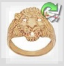 Золотой перстень "Золотой лев"